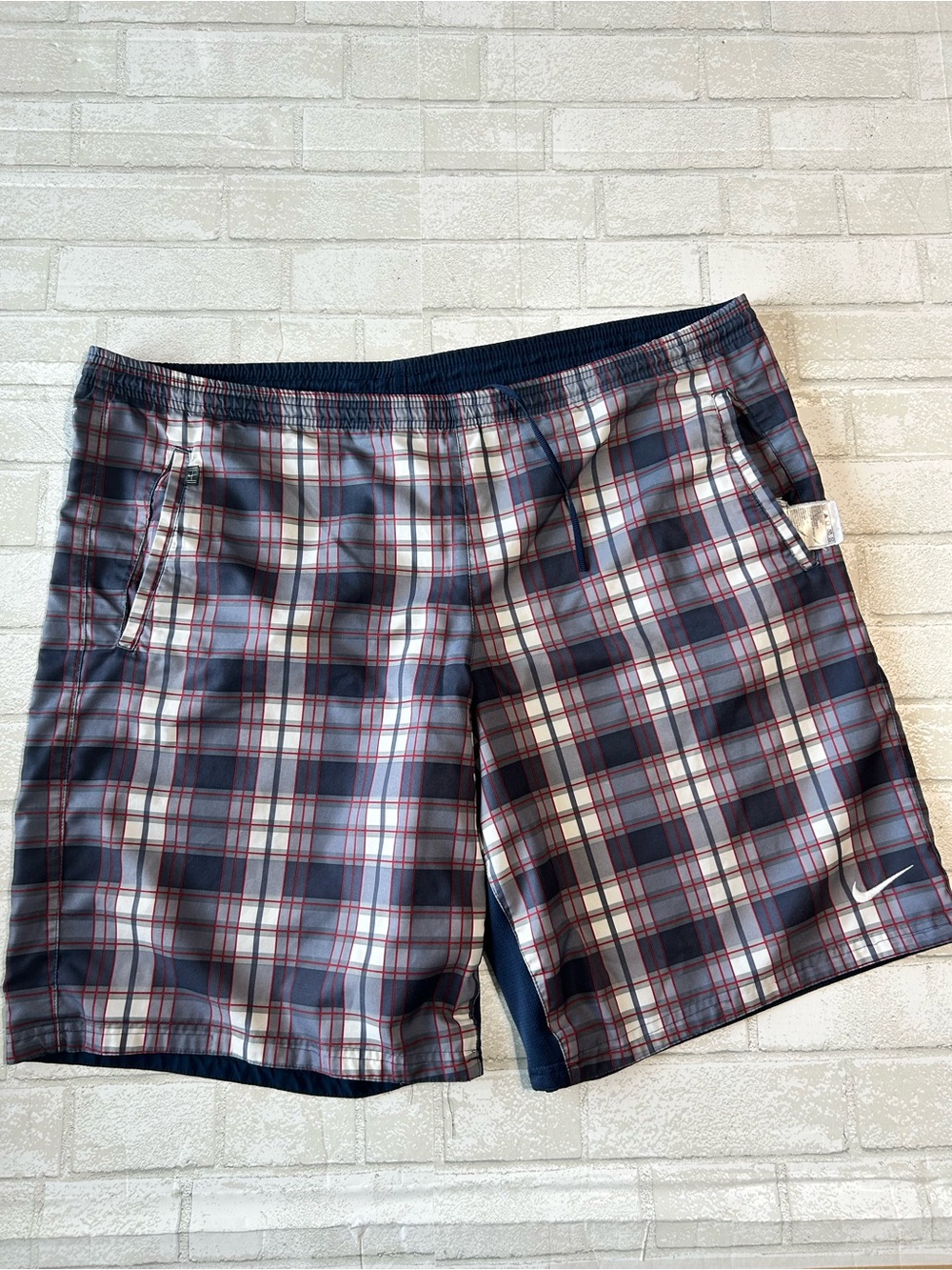 Nike Men’s Reversible Shorts plaid/Navy